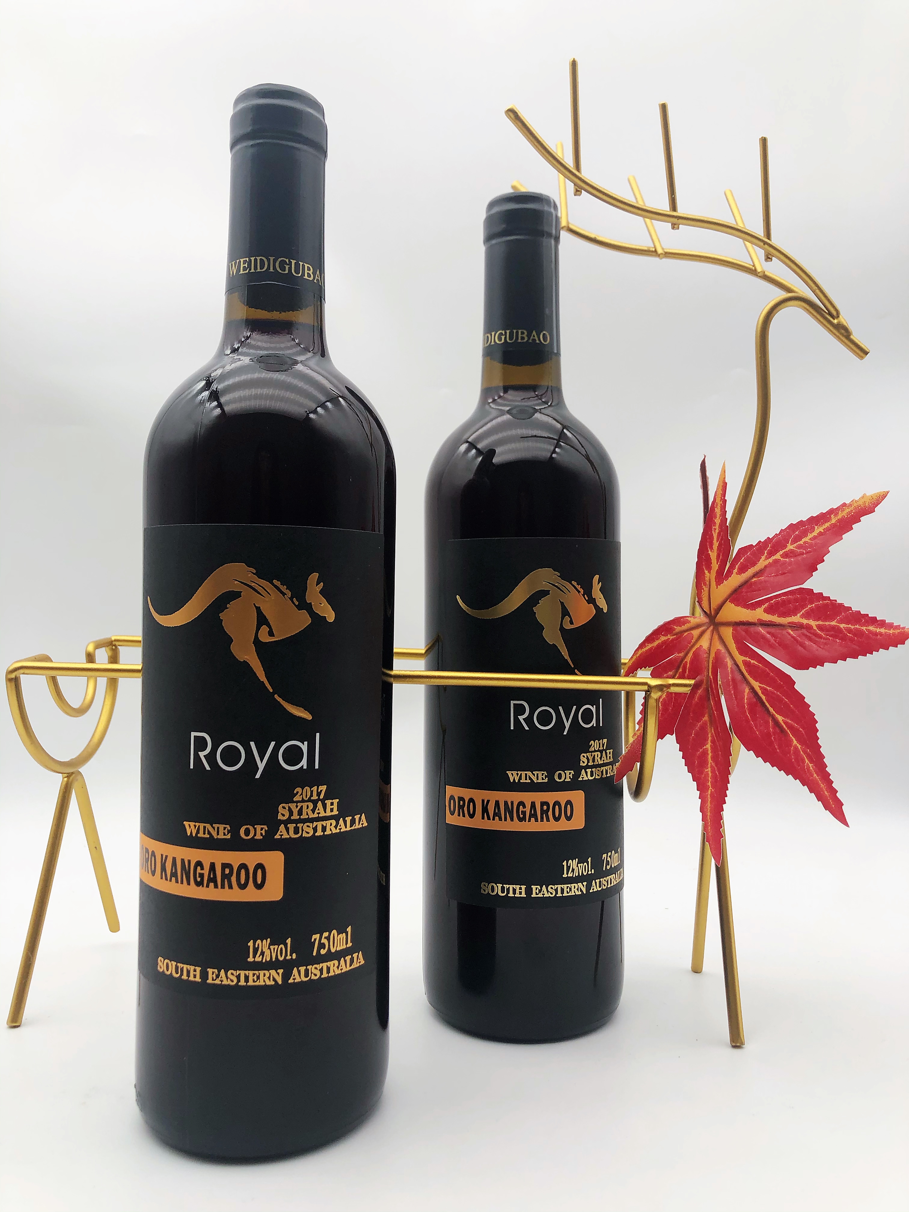 澳洲原酒进口红酒欧洛袋鼠西拉干红葡萄酒整箱6支*750ML
