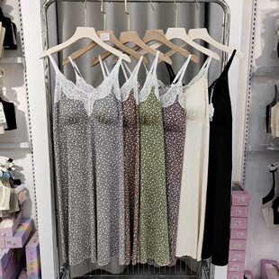 家居裙8920 带胸垫细肩带碎花睡裙女士可外穿宽松舒适时尚 夏季 新款