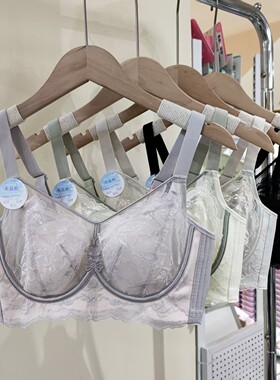 超薄透气果冻奶嘴胶兔耳杯女士内衣BC杯大胸显小软钢圈文胸罩6950