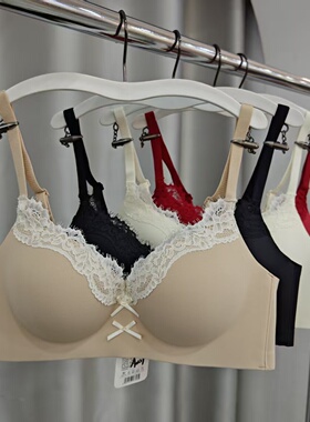 手掌杯蕾丝花边女士内衣小胸AB杯聚拢无钢圈收副乳时尚文胸罩A001