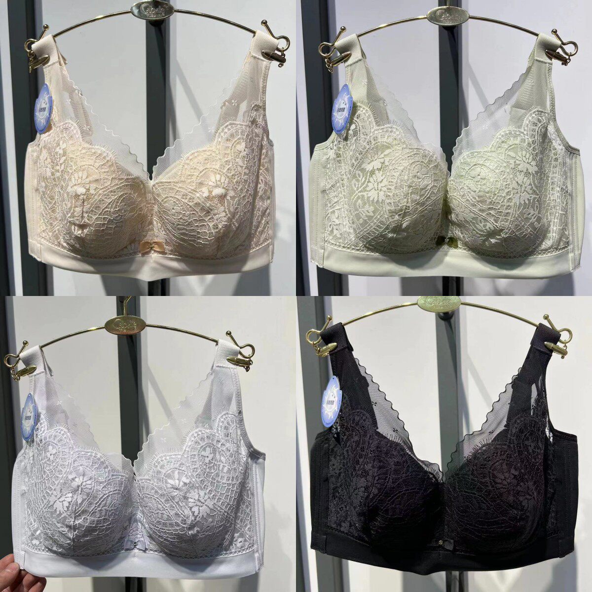 大胸显小薄款CD记忆钛钢圈文胸