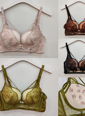 复古刺绣蕾丝性感A杯B内衣A153女小胸聚拢收副乳防下垂无钢圈文胸