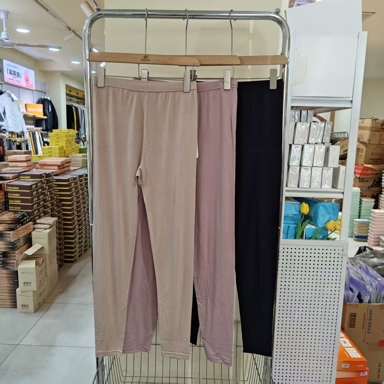 秋冬新款女士磨毛高弹保暖打底裤