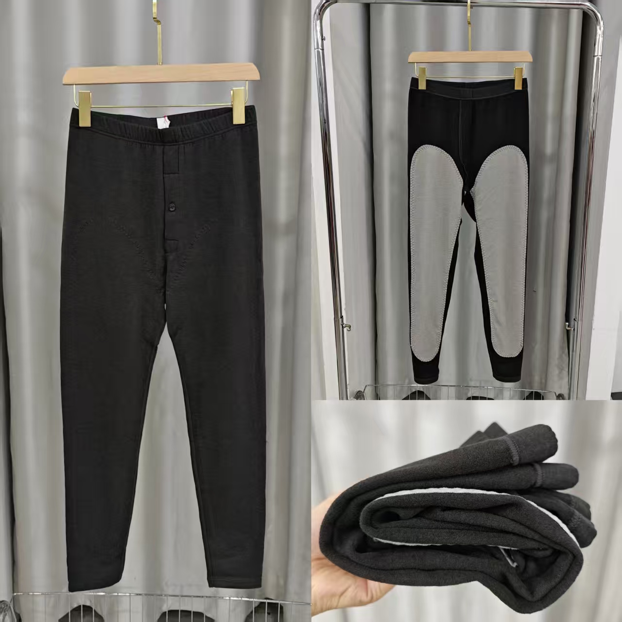 安哥拉兔绒羊绒大护膝单层保暖裤