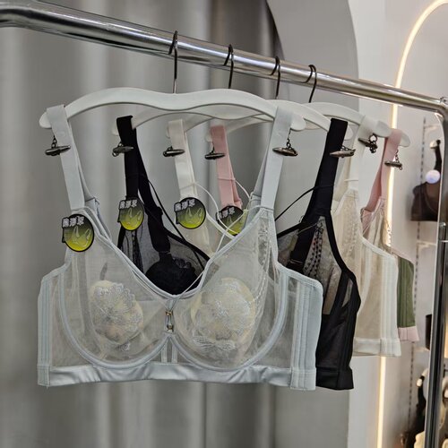 超薄大胸显小上托收副乳文胸内衣