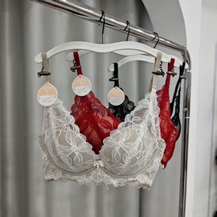 小胸蕾丝内衣女士AB杯聚拢显大无钢圈收副乳性感轻调整文胸罩6920