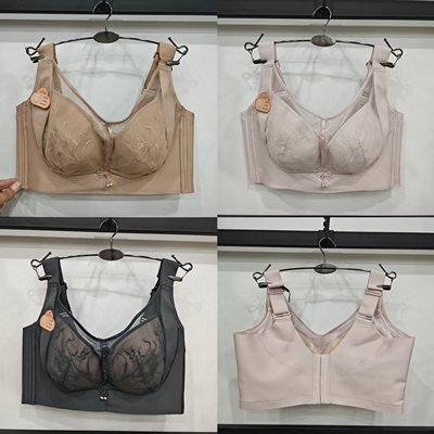 大胸显小CD杯五排扣加宽加高文胸