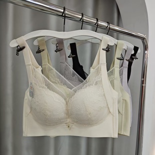新款中薄B杯无钢圈无侧骨聚拢防下垂女内衣兜兜罩性感文胸罩9175