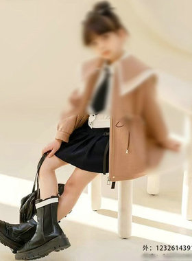 2024新款秋冬童装女孩子裙子短裙百褶时尚休闲中大童214118