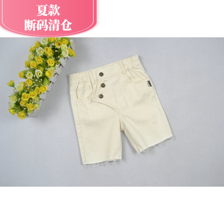 童装女孩夏季休闲弹力五分裤中裤子运动潮中大童211642
