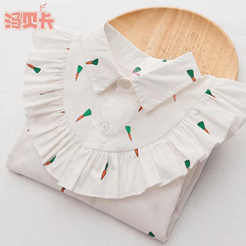 童装全棉女童衬衫春秋装儿童白色衬衣中大童女孩女宝外套娃娃衫|msdalam kategori Kanak-kanak/Bayi/Keluarga dipasang, shirt - dari Buy2taobao.com untuk memberikan perkhidmatan ejen Taobao profesional membeli