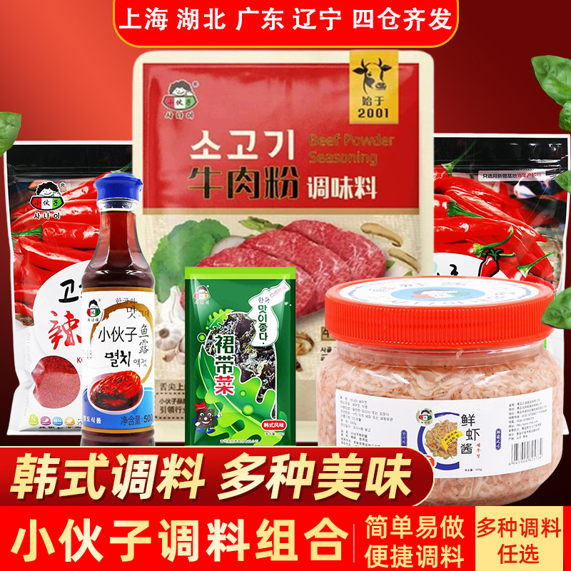 小伙子韩式调料组合牛肉粉辣椒粉调味料多种美味家用套装家用调味