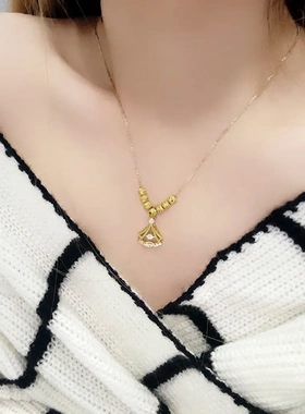 转运珠项链女时尚爆款小众高级感气质锁骨链精致百搭轻奢颈链