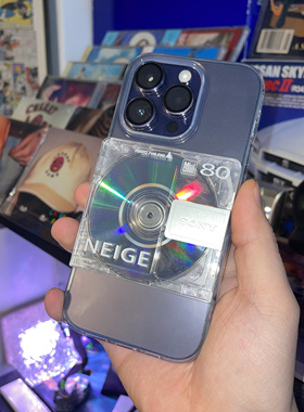 钟钟士多原创光碟MD碟片手机壳适用于苹果17/16/15/14/13/12/PROMAX/MAX