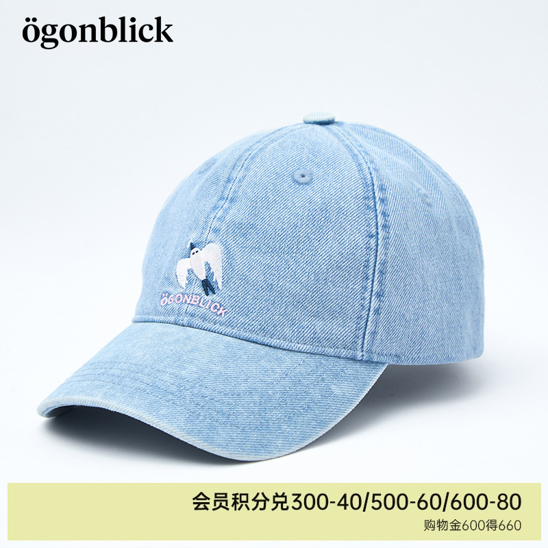 燕子字母刺绣牛仔帆布棒球帽