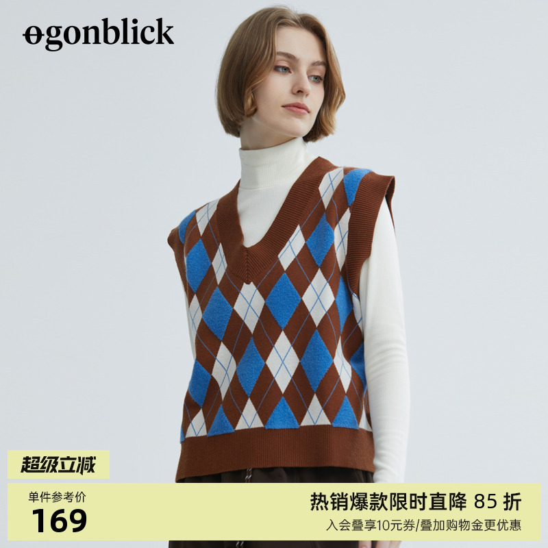 北欧时刻麻花日系气质假两件马甲