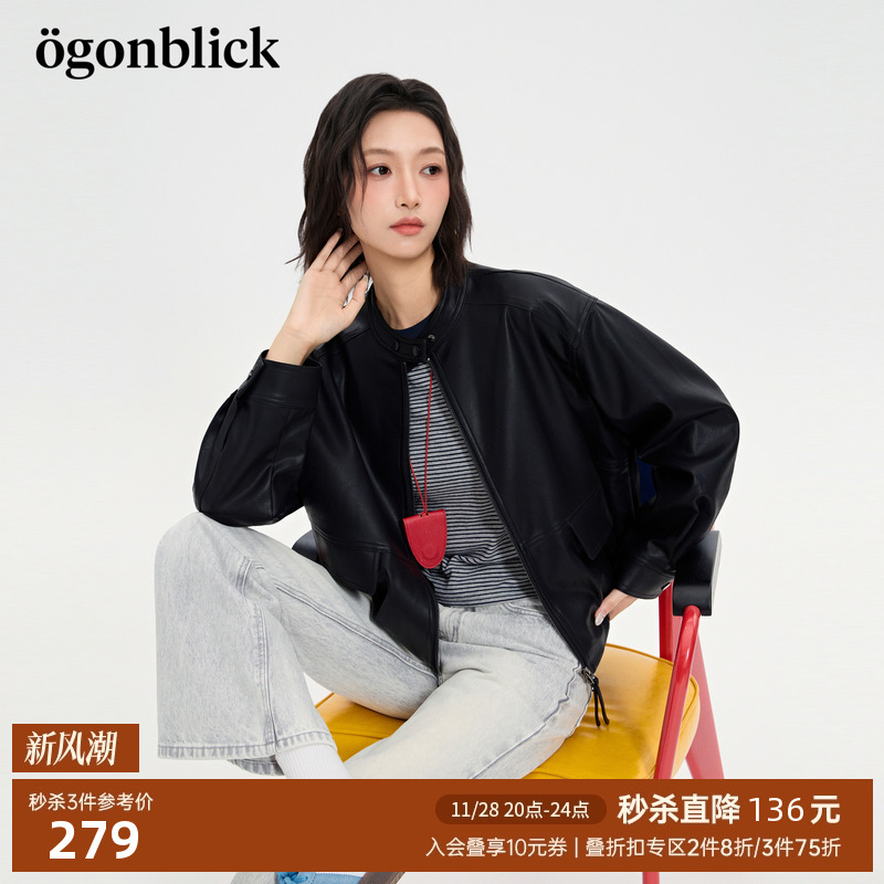 北欧时刻机车工装风潮酷pu皮短外套女2025年秋季新款宽松百搭皮衣