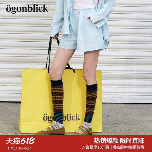 商场同款北欧时刻运动休闲莱赛尔短裤女26年夏季新款百搭亚麻裤子