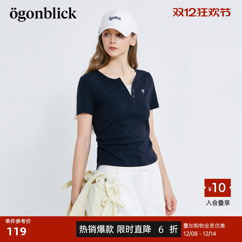 北欧时刻白色短袖t恤女