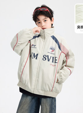 男童冬装加厚棒球棉服2025新款中大儿童男孩青少年夹棉运动外套潮