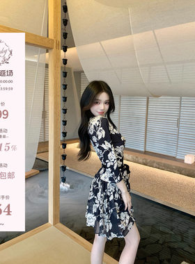 Hotdog热狗很辣优雅气质连衣裙