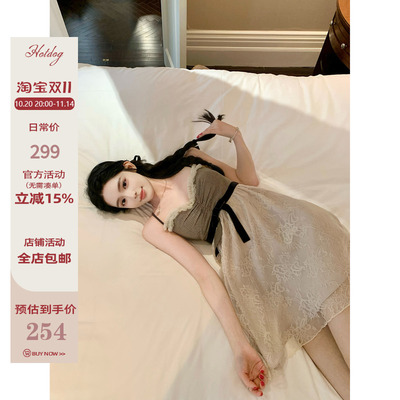 Hotdog热狗很辣甜美气质连衣裙