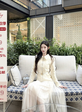 Hotdog 热狗很辣【巴黎奶白 狐狸毛领】温柔气质白色短款拉链外套