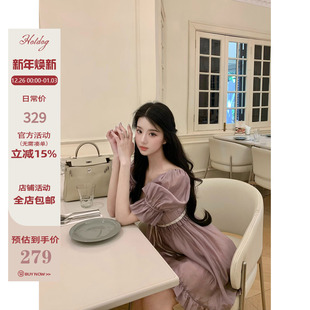 甜美气质少女感泡泡袖 温柔馥郁 连衣裙短裙 热狗很辣 Hotdog