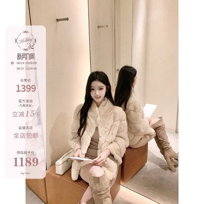 【京都琥珀獭兔毛皮草】外套