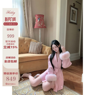 真狐狸毛皮草 月下妲己 双面尼大衣冬 热狗很辣 Hotdog