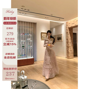 优雅温婉气质高腰蛋糕裙女半身纱裙 月影流纱 Hotdog 热狗很辣