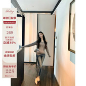 热狗很辣 漫画韩女裤 时尚 Hotdog 百搭显瘦显腿长小脚牛仔裤 女