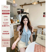 落樱春日曲 Hotdog 热狗很辣 韩系温柔气质百搭领带背心上衣女