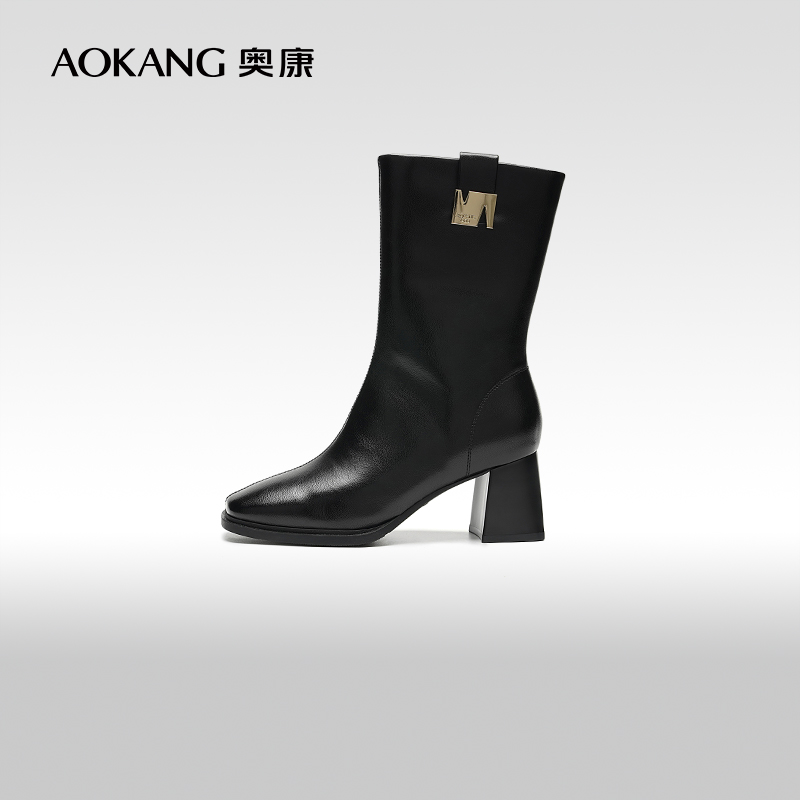 奥康优雅时装靴门店女鞋