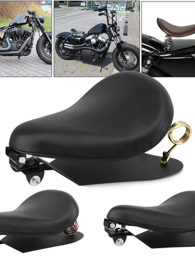 适用哈雷太子车XL1200 X48 72 883摩托车改装复古弹簧坐垫坐包