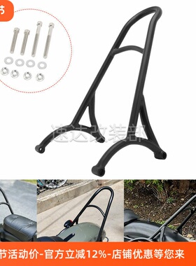 摩托车配件哈雷改装 Burly改装后靠背后弓背XL883/1200 48专用