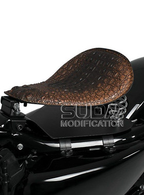 适用哈雷太子车XL1200 X48 72 883摩托车改装复古弹簧坐垫坐包