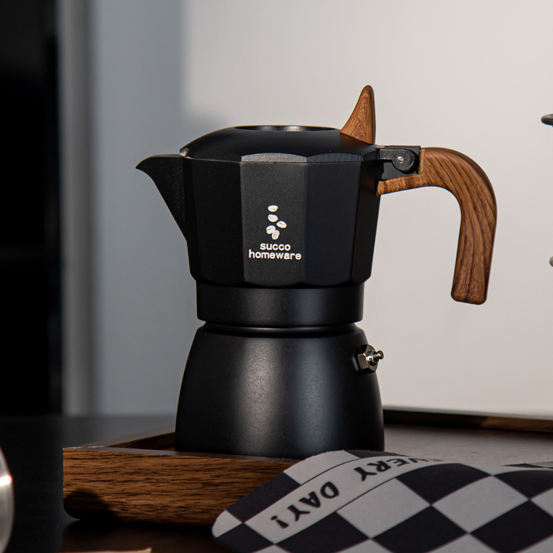 【全网热销】奶油风双阀摩卡壶