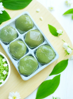 六连格白色无盖底托盘月饼托6格托塑料托盘糯米糍青团一次性衬托