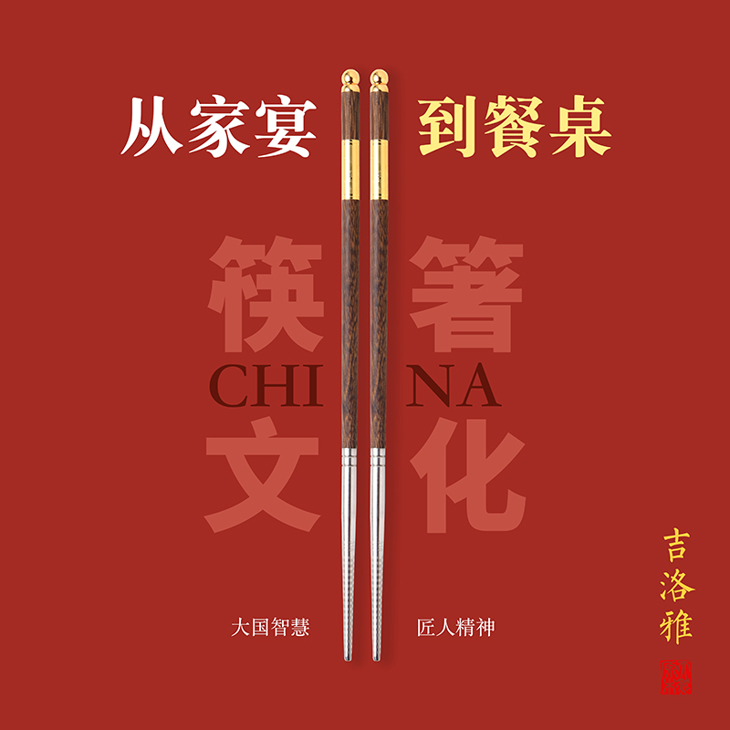 吉洛雅鸡翅吗316拼接防霉筷子