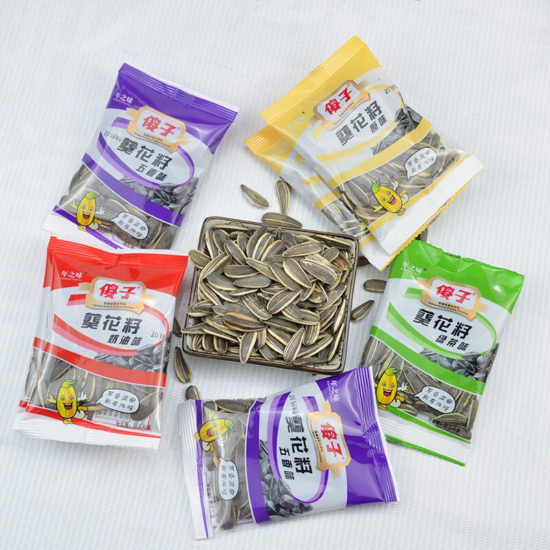 芜湖傻子瓜子奶香味绿茶味五香核桃味原味独立小包装葵花籽1000g