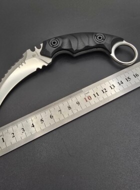 新疆包邮，暗影爪刀户外高硬度D2钢指环小刀一体龙骨刀具可发西藏