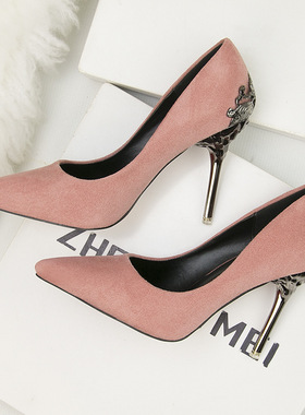 women high heel shoes single shoes party shoes外贸女高跟鞋女