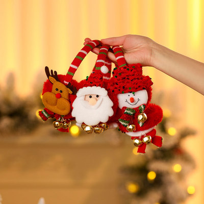 Christmas earmuffs, adult kids parties, cartoon Santa Claus