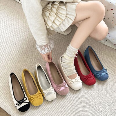 Retro soft sole single shoe women's shoes summer scoop shoes