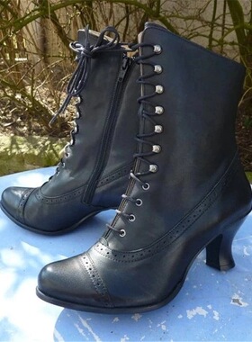 女英伦风马丁靴机车靴大码43women martin boots high heel boots