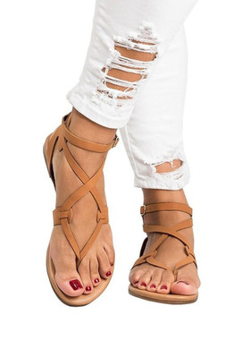 women flat sandals shoes big size 43大码平底罗马外贸凉鞋女鞋