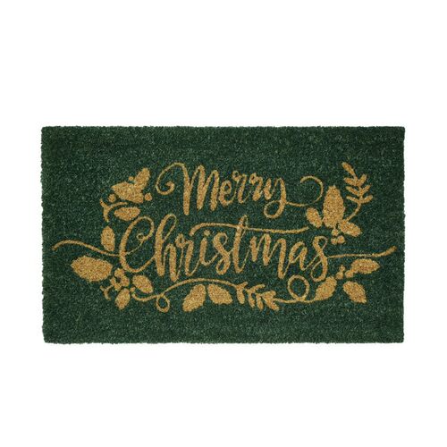 Christmas floor mat for entrance foyer, resistant to dirt
