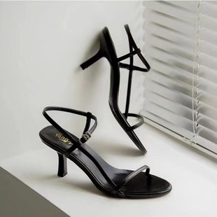 Sandals for women in summer with buckle and high heels, sex