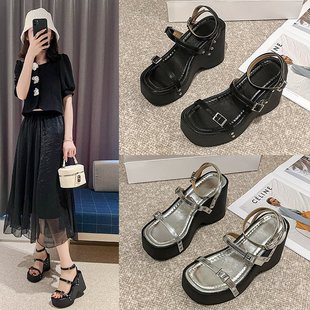 sandals for studded soled shoes summer wedge Thick women